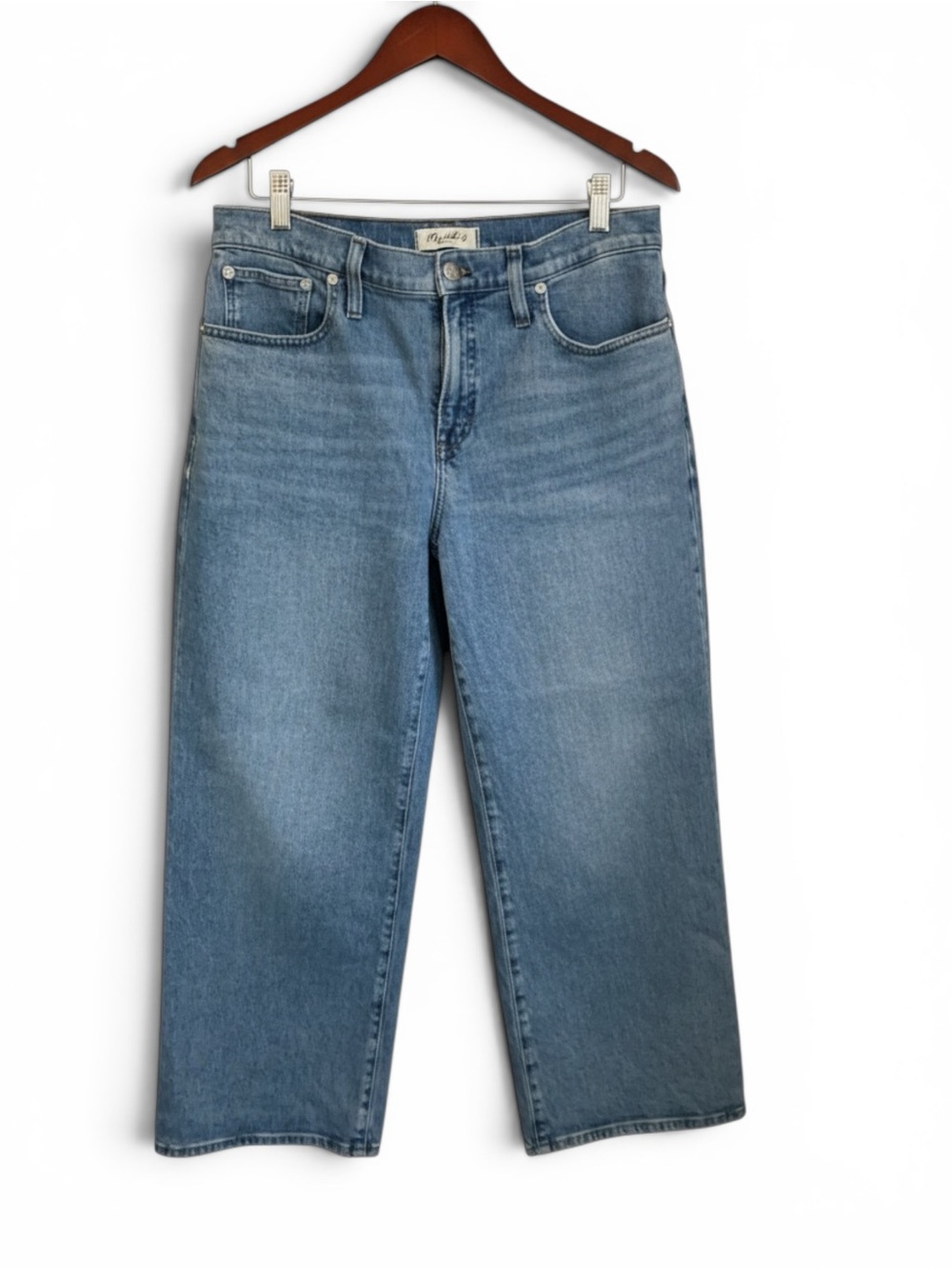 Madewell Classic Petite Perfect Vintage Wide-Leg Jeans  Heathcote Wash Sz 31 - Picture 2 of 13